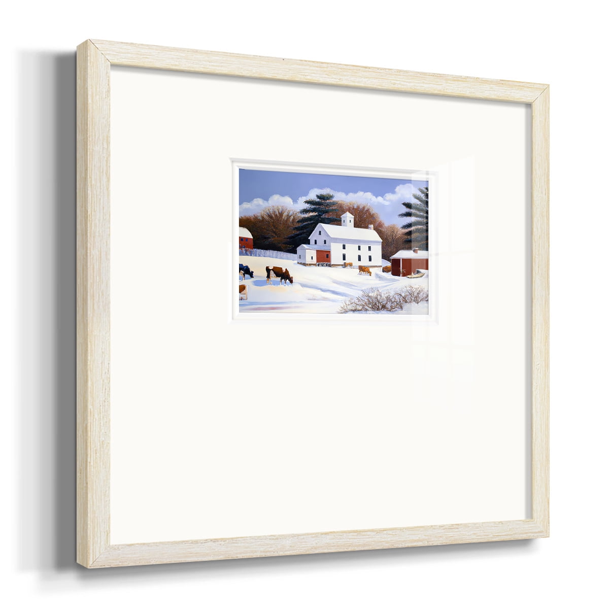 Winter Barn IVPremium Framed Print