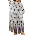 thumbnail image 4 of HELLHERO Half Sleeve Casual Lightweight Swimsuit Cover Up for Beach High Quality Fabrics Cardigan Bathing Suit Cover Up Spider Web, 4 of 6