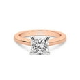 thumbnail image 3 of IGI Certified 1 Carat Princess Shape Lab Grown Diamond Engagement Ring | 14K Rose Gold | Agnes Criss Cross Prong Solitaire Diamond Ring | FG-VS1-VS2 Quality Friendly Diamonds, 3 of 6