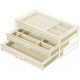 thumbnail image 1 of Joyero, caja de almacenamiento de joyas de 3 niveles, caja de almacenamiento de joyas para mujeres y niñas para anillos, pendientes, collares, regalo, 1 of 5