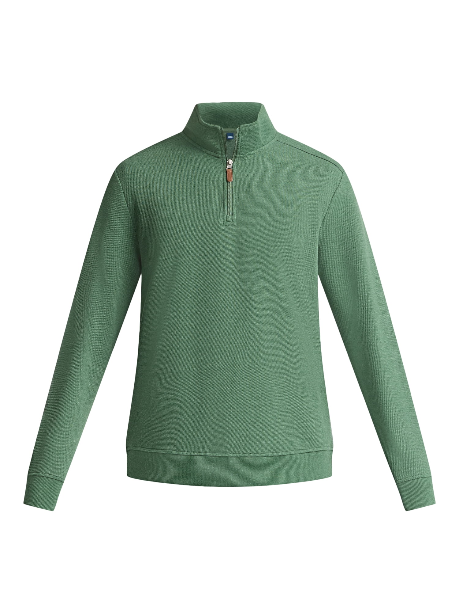 George Men's and Big Men's Pique Fleece Quarter Zip Pullover with Long Sleeves, Sizes S-3XL