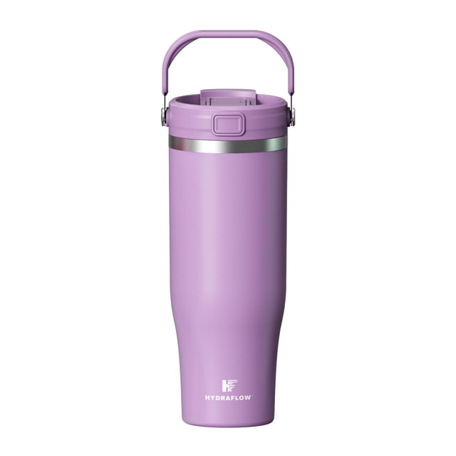 Vaso térmico de viaje HYDRAFLOW de 40 oz, aislado, a prueba de fugas, morado