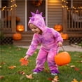 thumbnail image 6 of Dinosaur Onesie Costume for Ch'ildr'en, Hooded Animal Jumpsuit with Spikes and Tail, Halloween Christmas Cosplay Outfit, 6 of 8