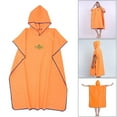 thumbnail image 4 of Traje de cambio de poncho de surf, toalla de cambio de traje de neopreno de microfibra de secado rápido para adultos, cuerda liviana con capucha para surfear en la playa, , naranja Cola Cambio de traje de neopreno, 4 of 8
