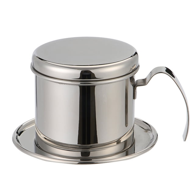 ENJOYW Stainless Steel Vietnamese Coffee Filter Cup Drip Maker Infuser Pot with Handle Vietnamese Coffee Filter