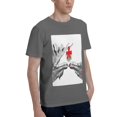 thumbnail image 2 of Bingfone Moose Kissing Under Mistletoe Men'S Loose Fit Short-Sleeve Pocket T-Shirt, 2 of 7