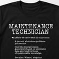 thumbnail image 3 of Maintenance Technician Definition Graphic T-Shirt, Unisex Classic Fit Tee, 3 of 9