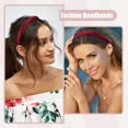 thumbnail image 2 of Unique Bargains 2 Pcs Solid Simple Silk Headbands Fashion Anti Slip Hair Accessories for Women Red Black 0.59" Wide, 2 of 7