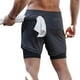 thumbnail image 2 of Pantalones cortos deportivos para hombre, pantalones cortos para correr, pantalones cortos deportivos 2 en 1 para correr y fitness, 2 of 7