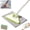 White, variant on Mini Triangle Bathroom Mop & Holder System, Triangle Disposable, No Wash Lazy Mop, Dust Mop with 4 Reusable Cloths, Zero Touch, Clip Mopping Stick, Wet and Dry Click Mops for Floor Cleaning