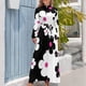 thumbnail image 4 of Vestido largo retro pop de flores pequeñas en blanco y negro y rosa de los años 60 Vestidos de gala Ropa de playa Vestido de fiesta Mujer Elegante Lujo, 4 of 5