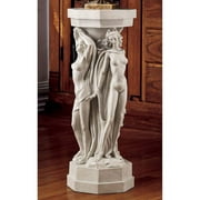 Greek Sculptural Pedestal Column of the Maenads of God Dionysus Bacchus - Architectural (Xoticbrands)