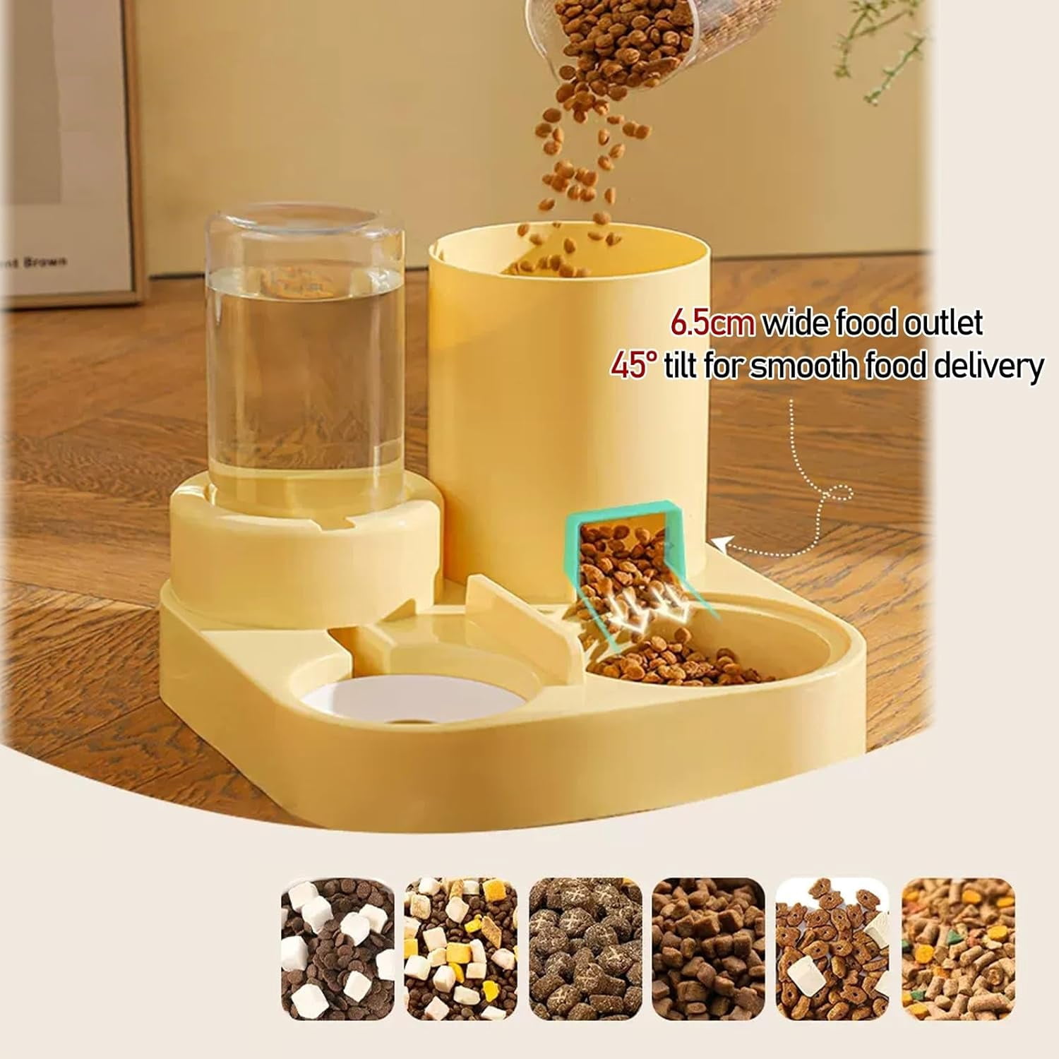 Cat Feeder Automatic, Pet Feeder and Water Dispenser Set, Automatic Pet Feeder for Cats for Small Medium Kitten Puppy Pets