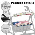 thumbnail image 5 of HELLHERO The American Flag Walker Seat Cover Rollator Seat Back Cover and Daisies lilies for Seniors Men Women Easy to Clean Easy to Use for Easy to Install, 5 of 7