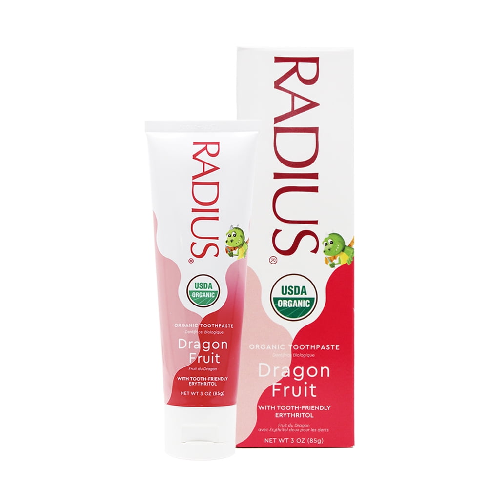 Radius Organic Toothpaste for Kids - Dragon Fruit 3 oz Gel