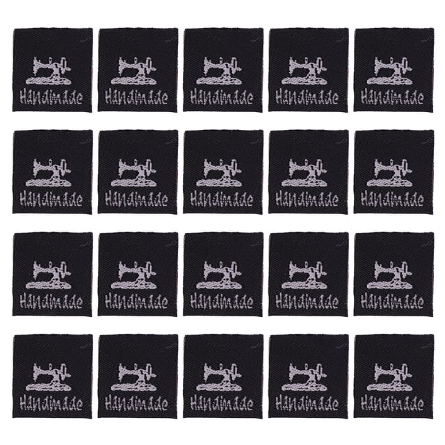 100pcs Handmade Sewing Labels Chic Cloth Labels Clothing Accessories for Store Home (Black)