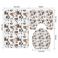 thumbnail image 3 of Chihuahua and Footprints Bathroom Rugs Sets 3 Piece,Toilet Cover Set,Absorbent Non Slip Bathroom Mats Sets with U-Shaped Contour Rug Toilet Rug Set, 3 of 5