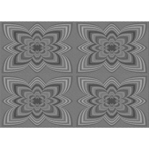 Ahgly Company Machine Washable Indoor Rectangle Transitional Carbon Gray Area Rugs, 2' x 3'