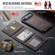 thumbnail image 5 of Case For IPhone Air Funda Protectora RFID de 6,5" con Ranuras para 7 Tarjetas Magsafe, Soporte 2 en 1, Funda Protectora de Cuero Desmontable a Prueba de Golpes, Café, For IPhone Air, 5 of 7