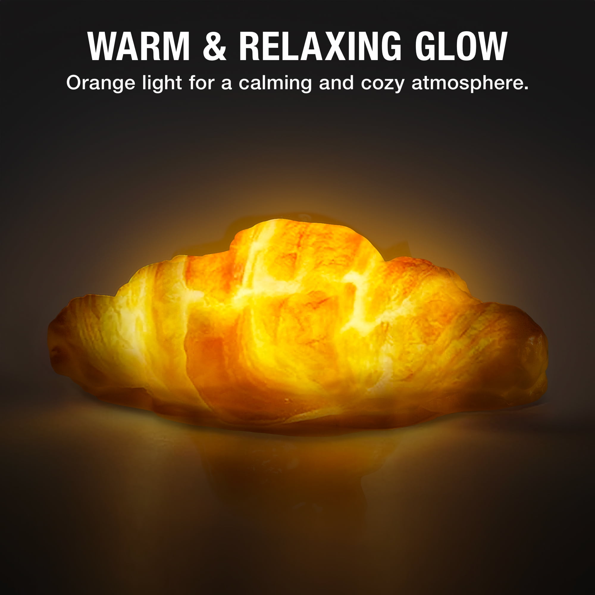 BrightSide Croissant LED Night Light - Battery-Powered, 3.35" Height x 2.17" Width