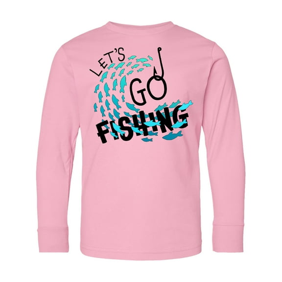 Inktastic Let's Go Fishing Long Sleeve Youth T-Shirt