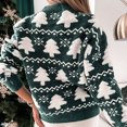 thumbnail image 4 of AOOCHASLIY Sweaters Fall Clearance Women's High Neck Long Sleeve Christmas Knit Sweater, 4 of 5
