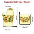 thumbnail image 2 of Pofeuu Sunflowers On A Yellow Background Print Oven Mitts and Pot Holders 4 pcs Set,High Heat Resistant 500 Degree Extra Thicken Long Kitchen Cotton Oven Glove for Cooking, 2 of 6