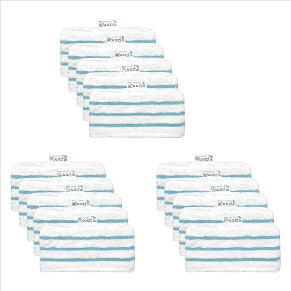 Paquete de 15 Almohadillas de Microfibra Lavables para de Repuesto para Fregona de Vapor Compatible con FSM1616, FSM1630
