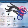 thumbnail image 7 of A2Z Cutting Tools Set : 7.25" Inches Length, Pack of 2 Fluoride Coated Serrated Blades (Pink and Blue), 7 of 7
