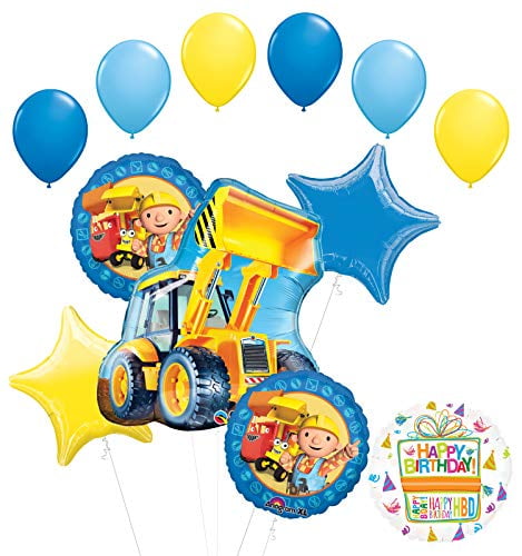 BOB THE BUILDER PARTY DECORATIONS RANGE TABLEWARE,BALLOONS,CUPS,PLATES,BANNER 