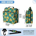 thumbnail image 3 of Zipper Binder with Shoulder Strap 2 inch 3 Ring Waterproof File Folder Organizer Bag 500 Sheet Vintage Yellow Rose Pattern, 3 of 8