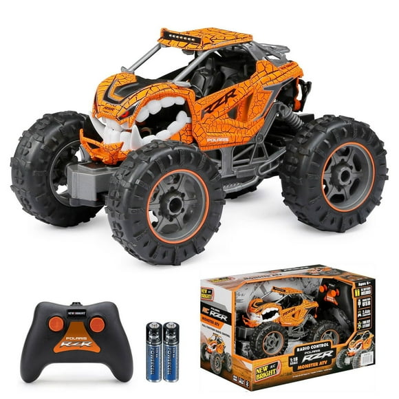 New Bright 1:18 Scale Polaris “Angry” RZR Radio Control Monster ATV, 61875U, 1:18 RC Polaris Monster ATV