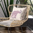 thumbnail image 2 of Elephant Silhouette Duo Indoor/Outdoor Pillow with Removable Cover in Off-White Pink Blue20x20, 2 of 4