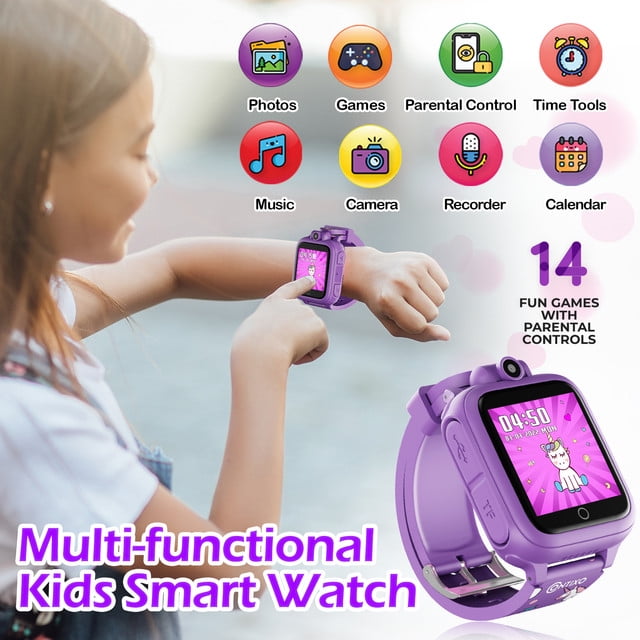 Contixo Smart Watch for Kids Aged 3 12 Years old HD Touch Screen with Camera and Games Purple
