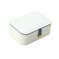 thumbnail image 3 of Caja de joyería Caja de joyería para niñas Idea de regalo Accesorios de viaje duraderos exquisitos para organizador de joyas de viaje para pendientes Blanco Salvador  Organizador de joyas, 3 of 9