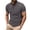 Grey, variant on WTXUE Polos Short Sleeve, Scrunch Neck Polo Golf Shirts for Men Border Shirt 2024 Summer Year's Button Henli Workwear for Men Navy L