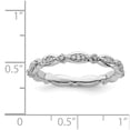 thumbnail image 5 of Solid 925 Sterling Silver Stackable Diamond Ring Eternity Band Size 5 (.112 cttw.), 5 of 6