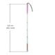 thumbnail image 2 of Bastón plegable de aluminio blanco para personas ciegas y con discapacidad visual (6 secciones plegables) (125 cm (49,2 pulgadas), mango rosa), 2 of 5