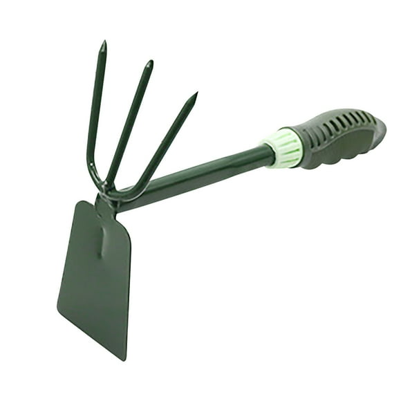 Garden Tool, Mini Hand Rake, Hand Hoe, Handheld Gardening Tools, Hand Plow Hoe Spade, Trowel, Weeder, an Excellent Tool for use in Any Vegetable Flower Garden (Double-Sided)