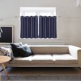 thumbnail image 2 of PiccoCasa 2Pcs Blockout Small Window Curtain Panel Kitchen Curtain, Navy Blue 52 x 36 Inch, 2 of 8