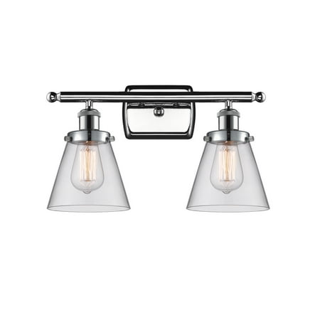 

Innovations 916-2W-PC-G62-LED Small Cone 2 Light Bath Vanity Light part of the Ballston Collection Polished Chrome