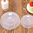 thumbnail image 3 of ACDANC 2Pcs Microwave Cover for Food,Microwave Splatter Proof Plate Guard,Clear Microwave Splatter Cover with Steam Vent,Refrigerator Microwave Oil Resistant Lid Crisper Lid Bowl Lid, 3 of 7