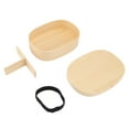 thumbnail image 3 of Bento Box, Clear Texture Wooden Lunch Box Large Single Layer Japanese Style  For Climbing For Picnics For Hiking, 3 of 8