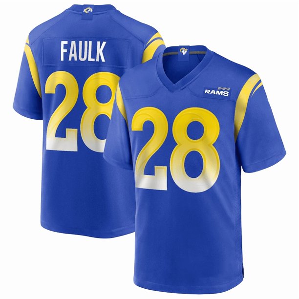 Camiseta de fútbol americano para adultos de #28 Marshall Faulk