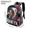 thumbnail image 3 of Resident Evil-theme Backpack, Campus style schoolbag Bookbag with Adjustable Shoulder Straps And Large Zip Compartment, Unisex Travel Bags.42x30x15cm, 3 of 6