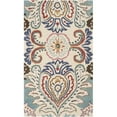 thumbnail image 4 of SAFAVIEH Bella Meriel Floral Paisley Wool Area Rug, Ivory/Blue, 5' x 8', 4 of 10
