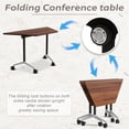 thumbnail image 2 of 8Pack Conference Table,White 47.2in Folding Conference Table,Rolling Flip Top Conference Room Tables for Office, 2 of 7