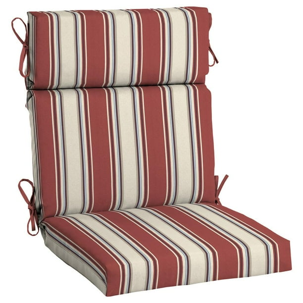 Hampton Bay 21 5 In X 24 Chili Stripe Outdoor High Back Dining Chair Cushion 2 Pack Com Back Dining Chair Cushion, 24×24 Patio Cushions