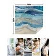 thumbnail image 5 of Blue Coastal Cloth Napkins Washable Set of 8, Summer Beach Nautical Abstract Art Reusable Dinner Table Napkins Cloth Bulk for Weddings Kitchen Restaurants Hotel Events Parties 20 x 20 Inch, 5 of 9
