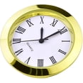 thumbnail image 4 of 1-1/2 Inch (37 mm) Round Quartz Clock Insert with Roman Numerals Fit 35 mm Diameter Hole (Gold Bezel), 4 of 4